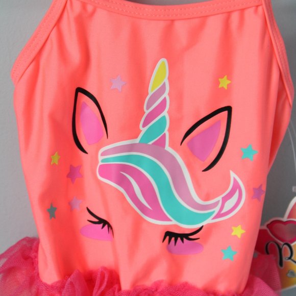 🍁5/$25🎃 Real Love Coral Bathing Suit Size 2T New - Picture 2 of 3